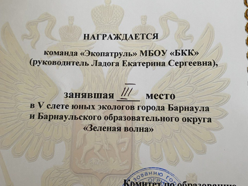 V экологический слет юных экологов «Зеленая волна».